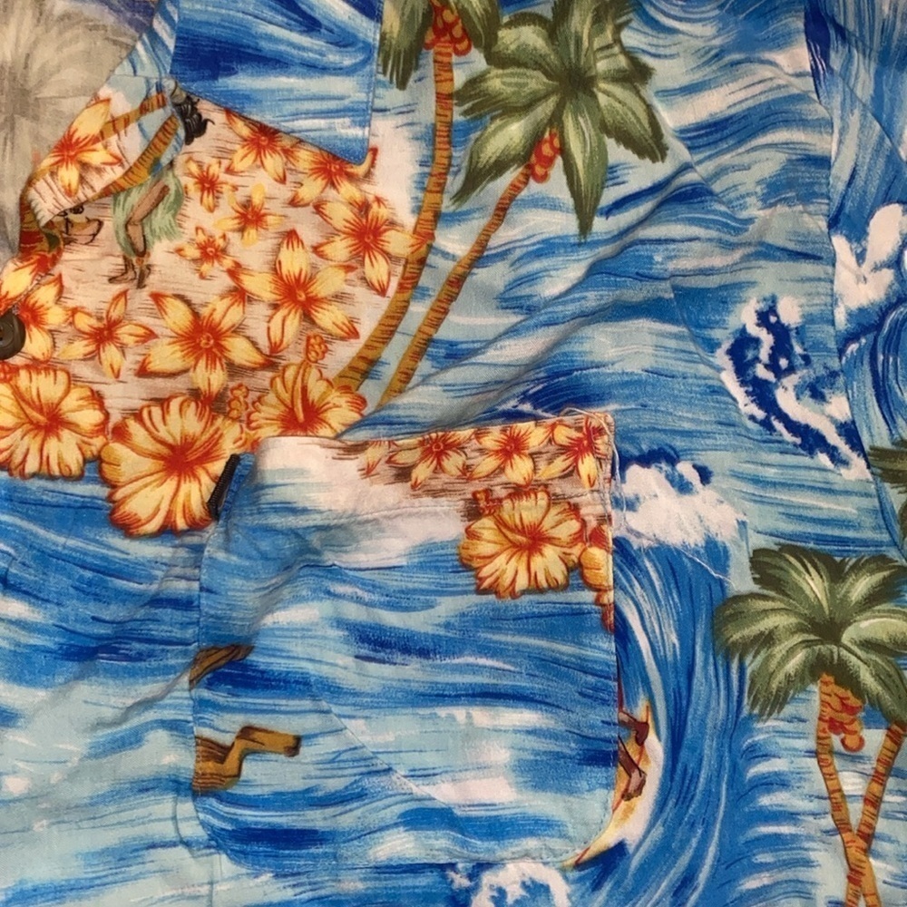 Ocean Current vintage button down Hawaiian shirt size medium - Picture 5 of 6